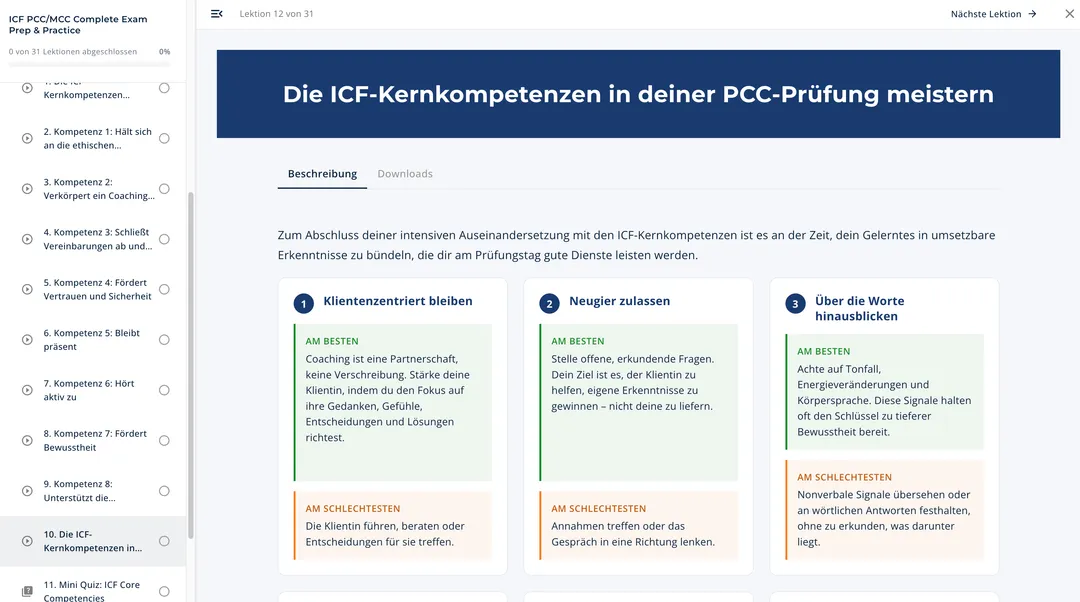 Deep Dives zu den Kernkompetenzen & der Ethik